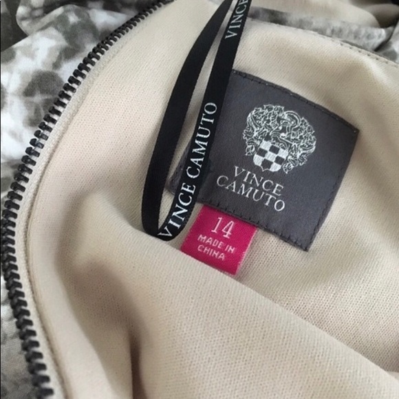 Vince Camuto Taupe, Gray & White Python Dress - Picture 8 of 9